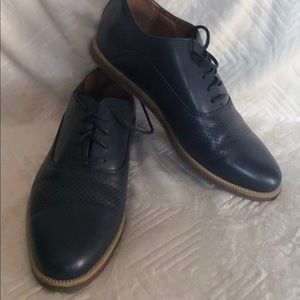 Zara Navy Genuine Leather Size 11/44 Men’s Shoes
